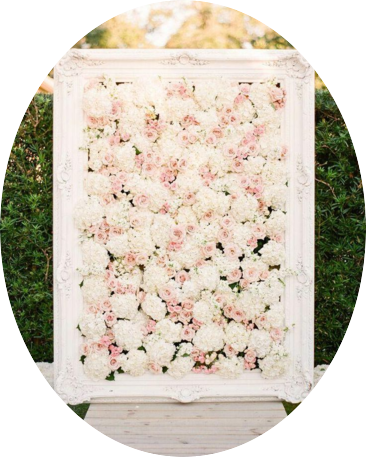 Floral photo booth backdrop