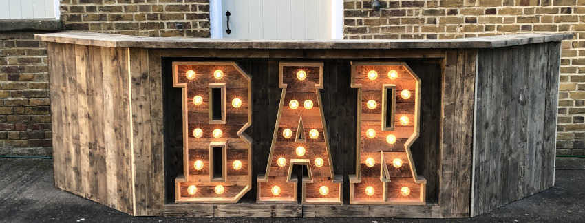 Hire a rustic mobile bar